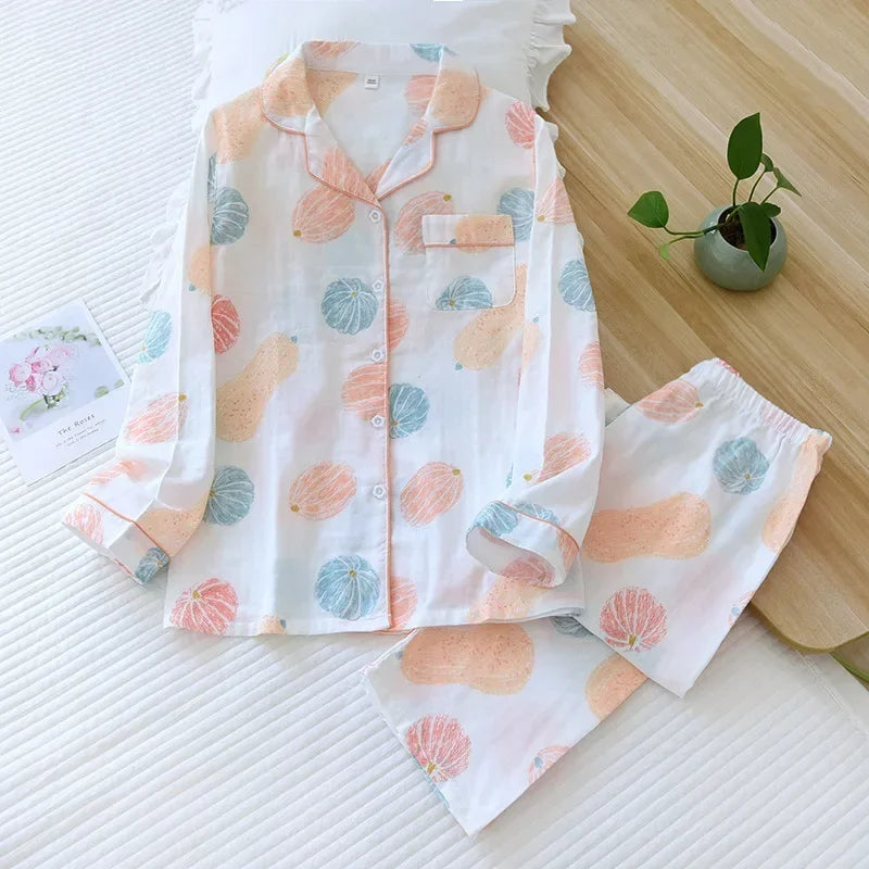 Saviig Maple Leaf Pajama Set - 100% Cotton Sleepwear