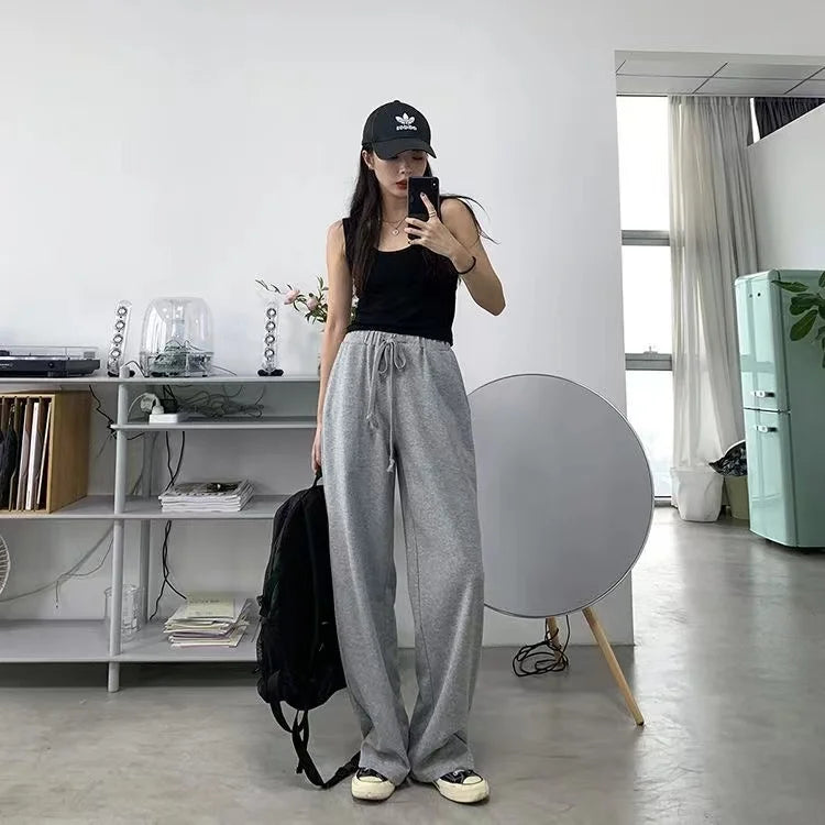 Saviig Black Letter Print Baggy Jeans: High Waist Gothic Wide Leg Trousers