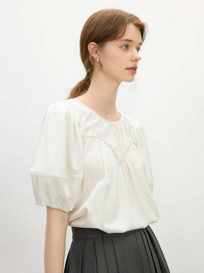 Saviig Linen Shirt: French Elegant Summer Top for Women