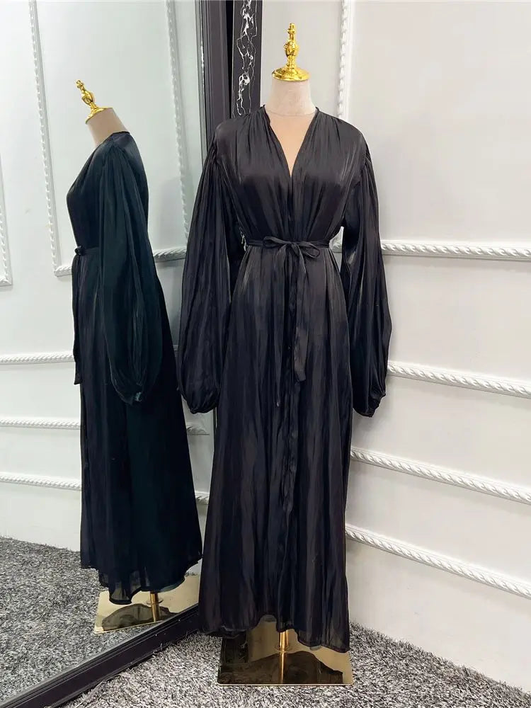 Saviig Kimono Style Kaftan Abaya for Women - Islamic Long Robe Dress
