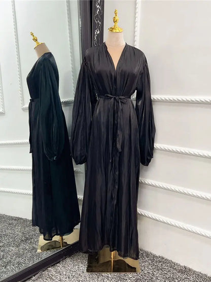 Saviig Kimono Style Kaftan Abaya for Women - Islamic Long Robe Dress