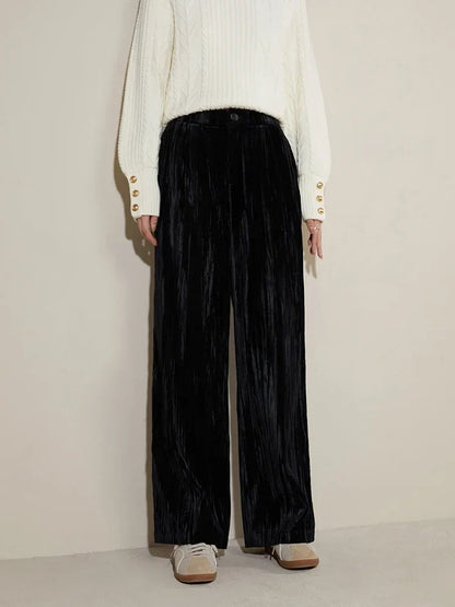 Saviig Winter Velvet Long Trousers for Women