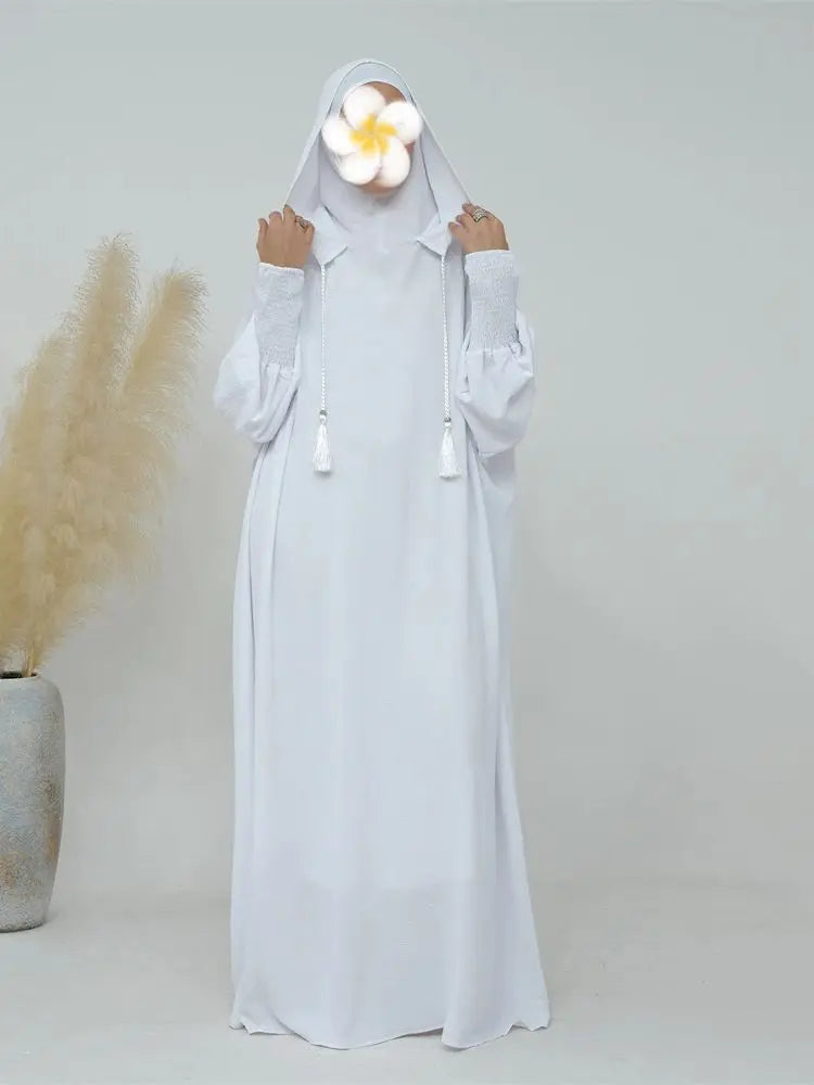 Saviig Ramadan Hoodie Kebaya Khimar Abaya Modest Dress Robe for Muslim Women