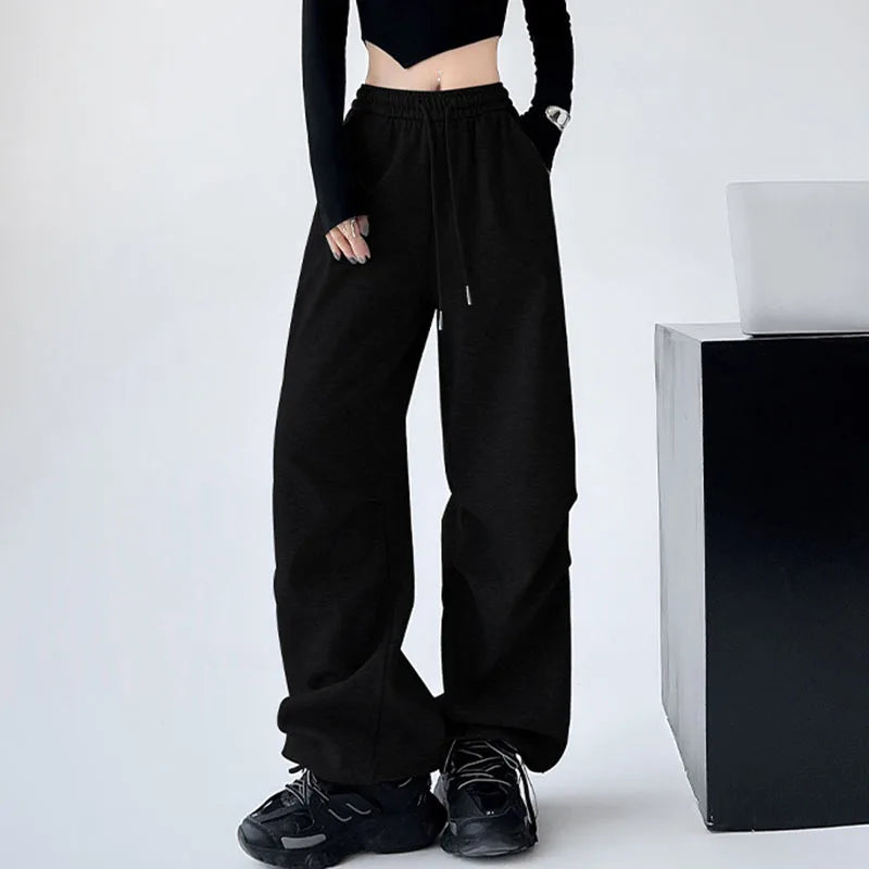 Saviig Wide Leg Drawstring Sweatpants Women's Casual Baggy Joggers