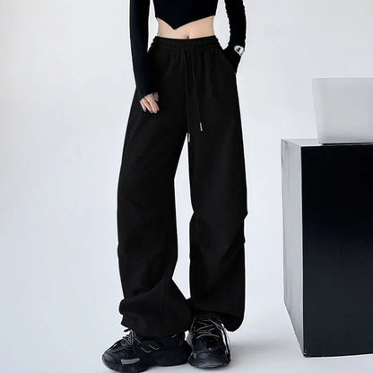 Saviig Wide Leg Drawstring Sweatpants Women's Casual Baggy Joggers