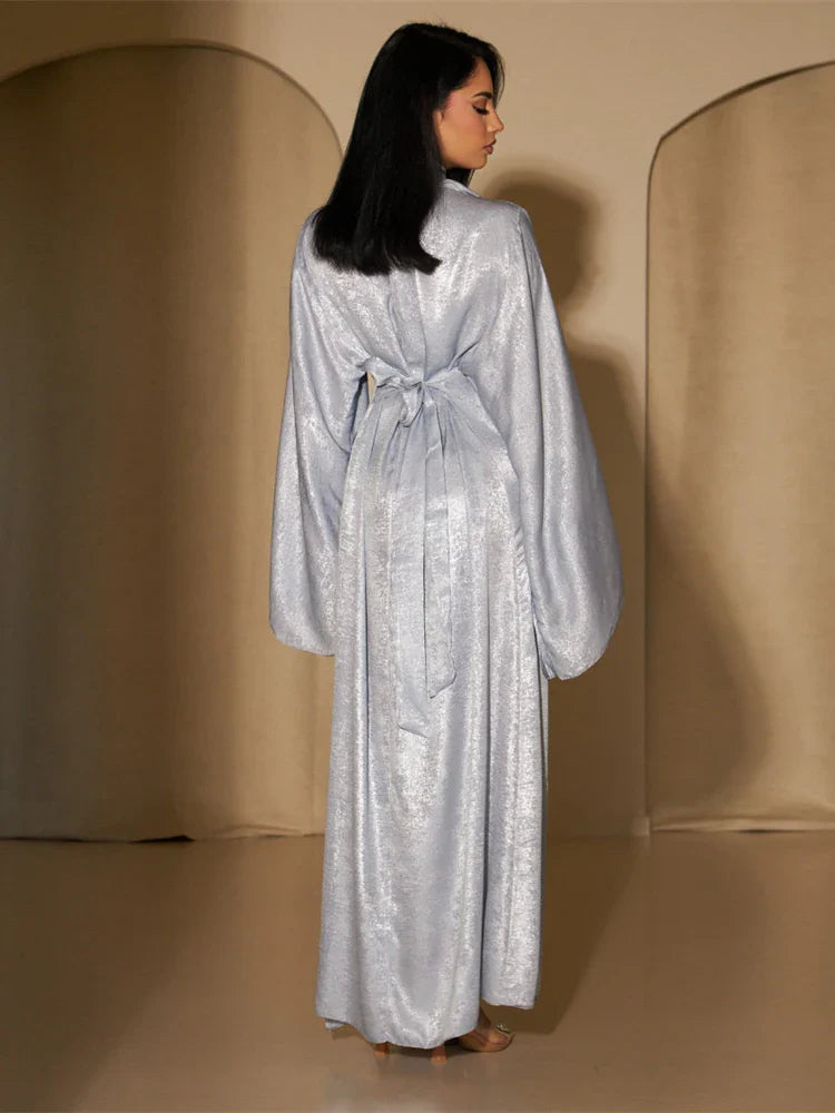 Saviig Shiny Satin Abaya Dubai Luxury 2025 Women Kaftan Dress Muslim Islam Abayas