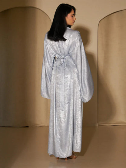 Saviig Shiny Satin Abaya Dubai Luxury 2025 Women Kaftan Dress Muslim Islam Abayas