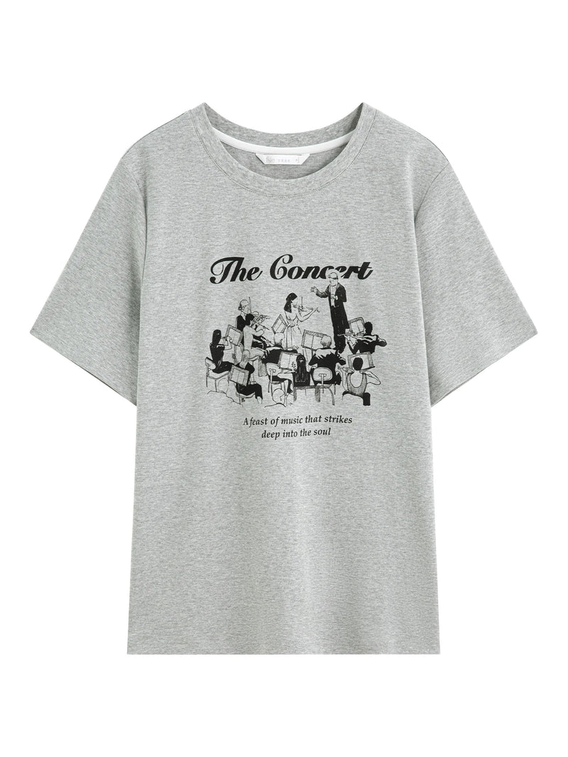 Saviig Cotton Short-Sleeve T-Shirt Women's Summer 2025 Chic Round Neck Top