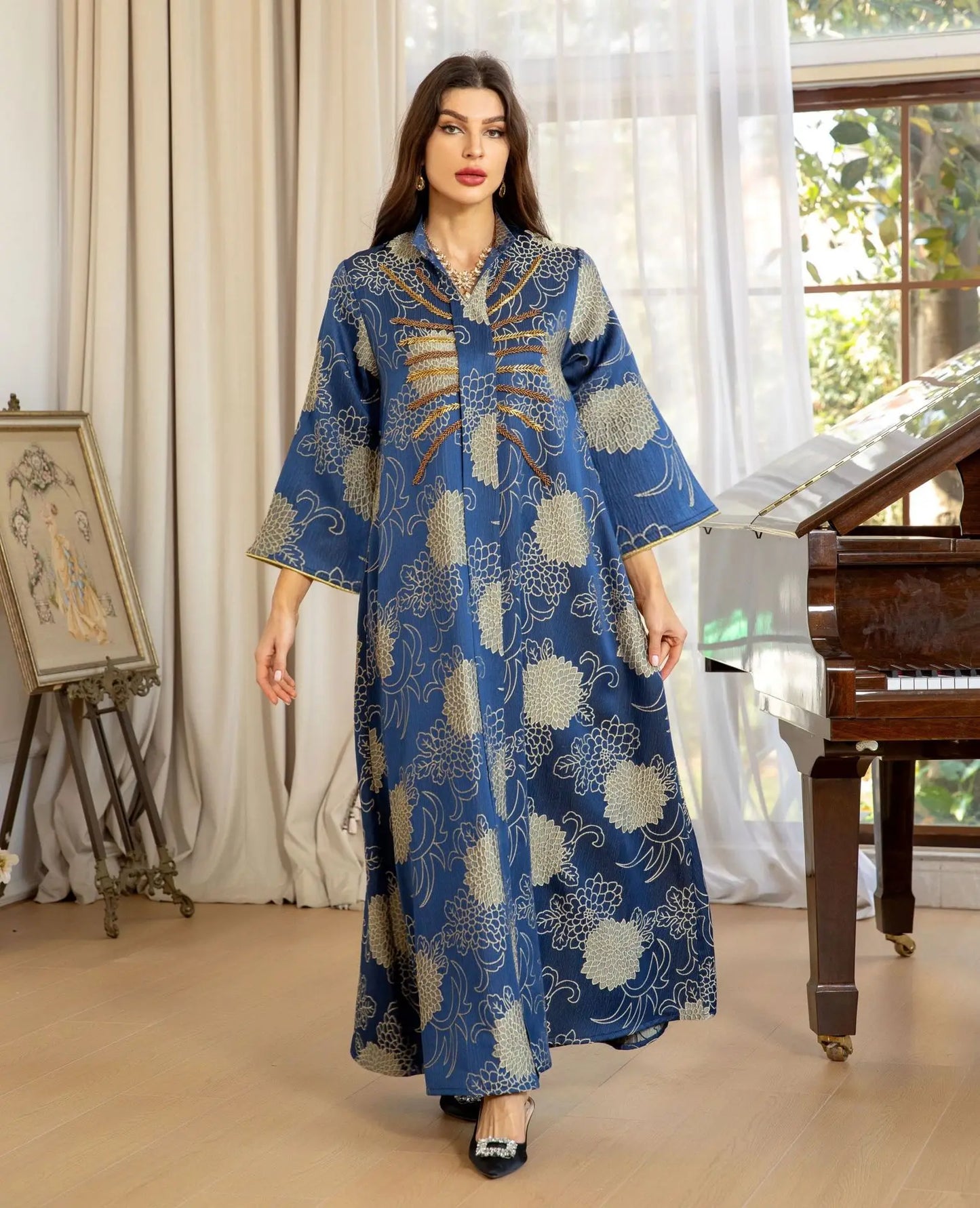 Saviig Ramadan Jalabiya: Luxury Muslim Women Abaya Dress