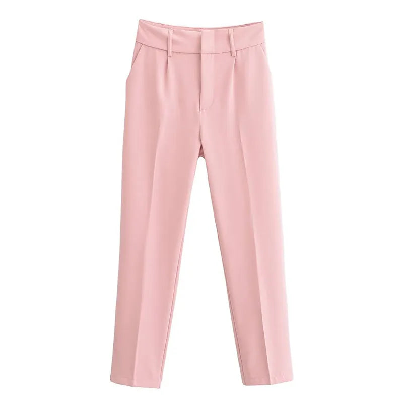 Saviig High Waist Slimming Suit Pants for Women