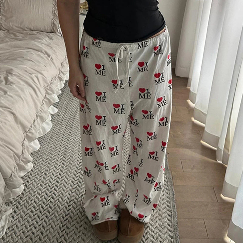 Saviig High-Waisted Printed Pajama Pants for Women