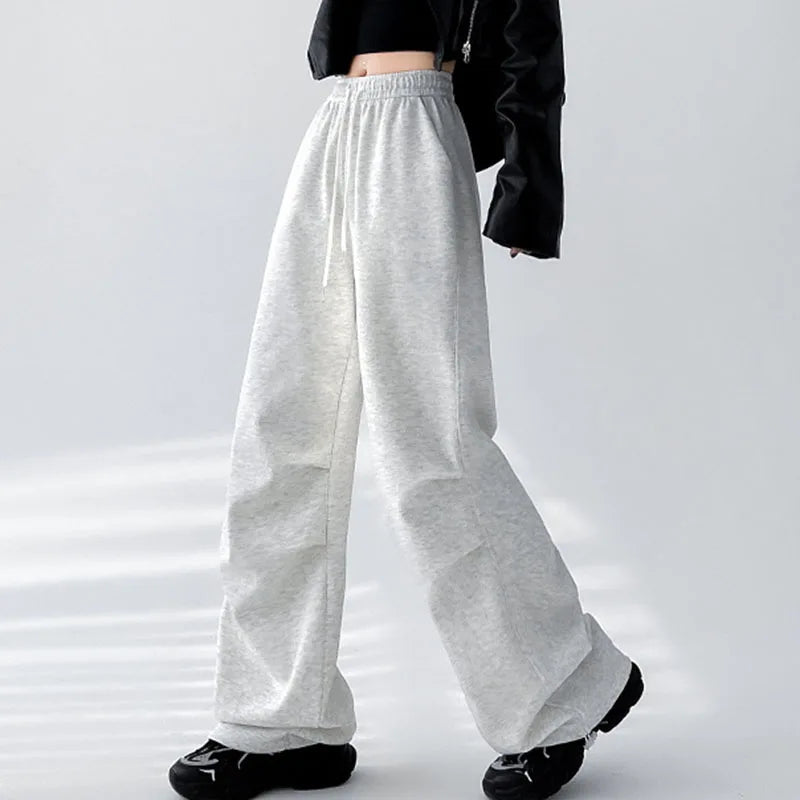 Saviig Wide Leg Drawstring Sweatpants Women's Casual Baggy Joggers