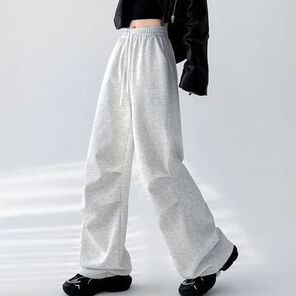 Saviig Wide Leg Drawstring Sweatpants Women's Casual Baggy Joggers