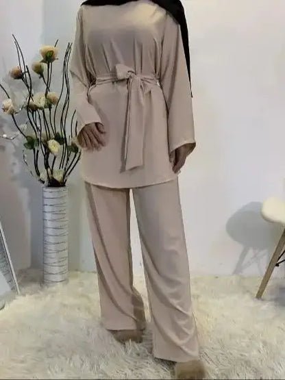 Saviig Dubai Abaya Hijab Kaftan Set for Muslim Women