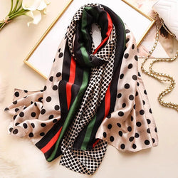Saviig Luxury Silk Scarf for Women, Designer Beach Wrap & Shawl
