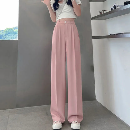 Saviig Wide Leg Casual Suit Pants for Women