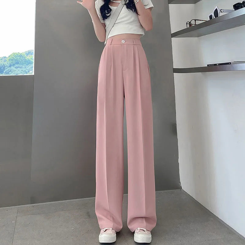 Saviig Wide Leg Casual Suit Pants for Women