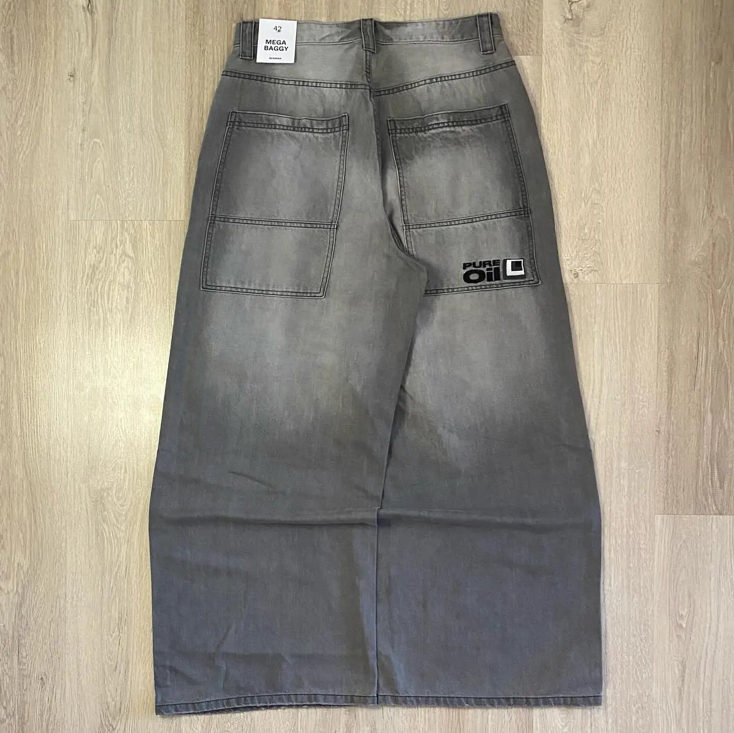 Saviig Multi-pocket Baggy Jeans: Y2K Hip-hop Harajuku High Waist Trouser