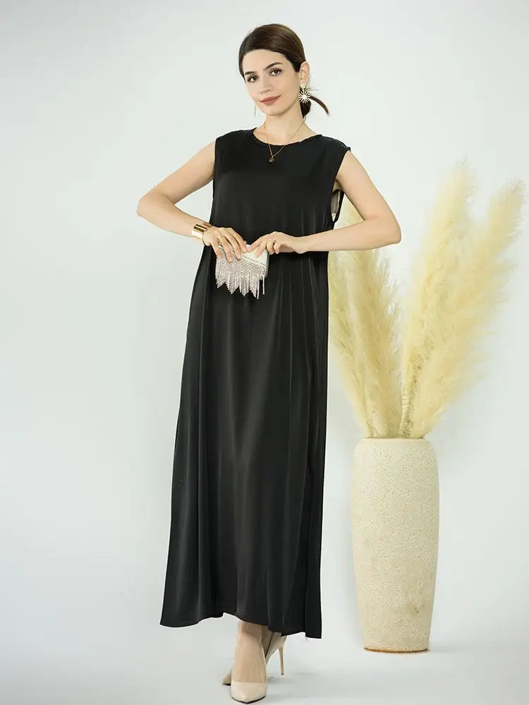 Saviig White Ramadan African Dress Islamic Abaya for Women