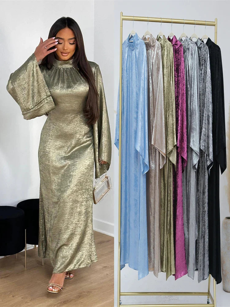 Saviig Shiny Satin Abaya Dubai Luxury 2025 Women Kaftan Dress Muslim Islam Abayas