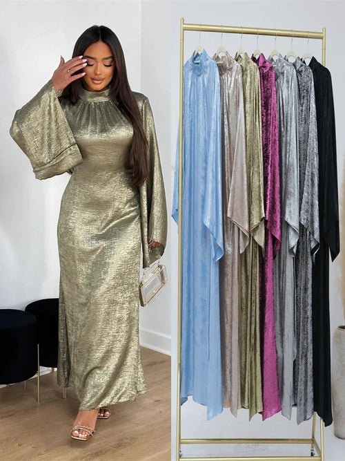 Saviig Shiny Satin Abaya Dubai Luxury 2025 Women Kaftan Dress Muslim Islam Abayas