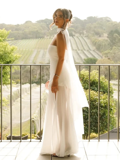 Saviig Mesh Maxi Dress 2025 Elegant Slim Fit High Waist Split Solid Robes