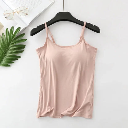 Saviig Seamless Padded Camisole Tank Top - Plus Size Slim Fit