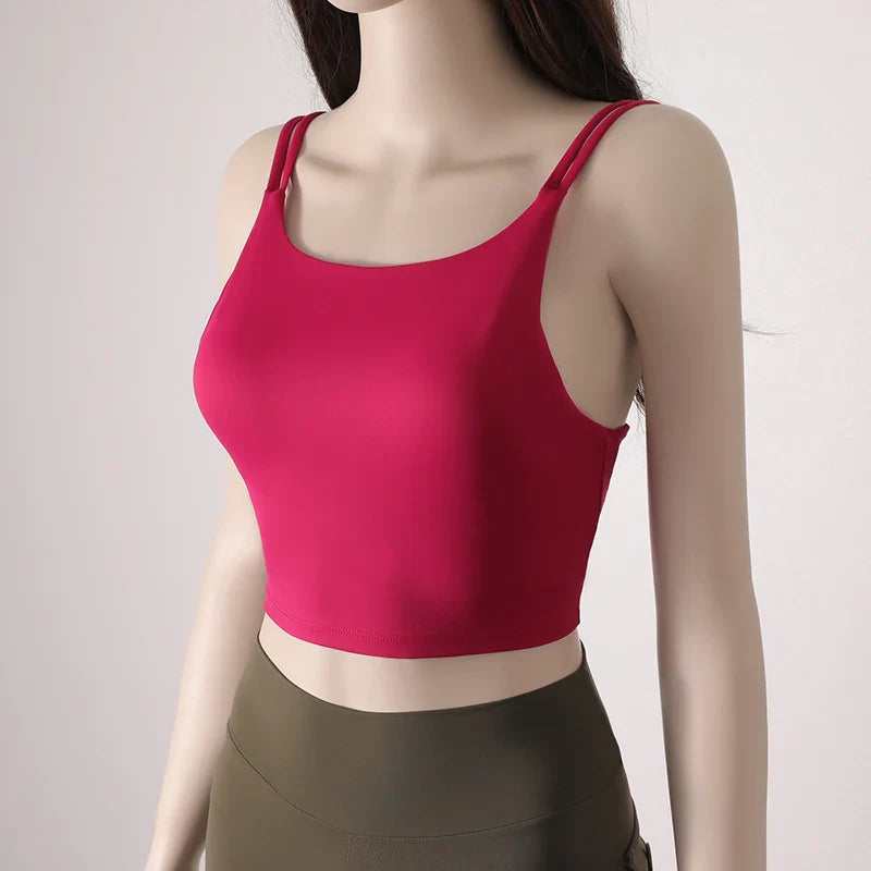 Saviig High-strength U-neck Yoga Bra with Twisted Back Hollow & Bra Pads
