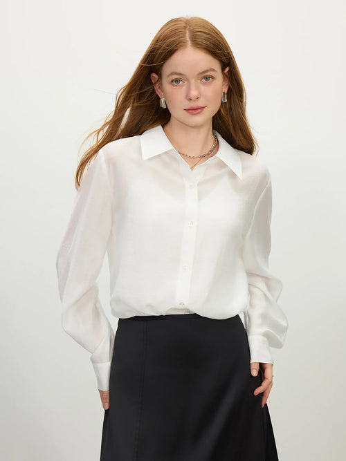 Saviig Tencel Acetate Sun Shirt - Lightweight UPF50+ Long Sleeve Cover-Up