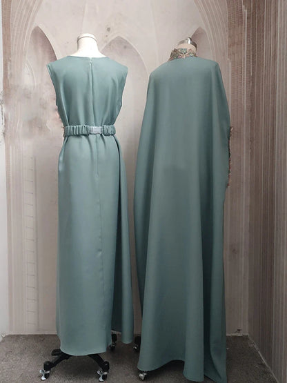 Saviig Embroidered Abaya Dress for Muslim Women parties and occasions