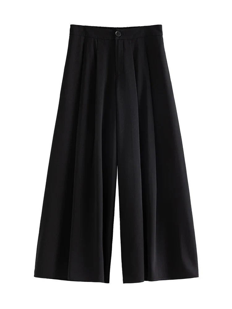 Saviig Hide Meat Wide Leg Pants: Summer High Waist Slim Fit Skirt, Leisure & Stylish