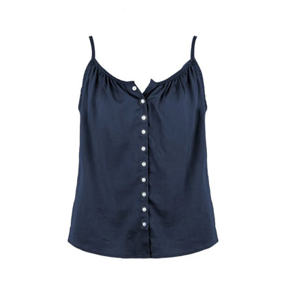 Saviig Sleeveless Button Up Top - Soft Viscose, Sexy Summer Camis