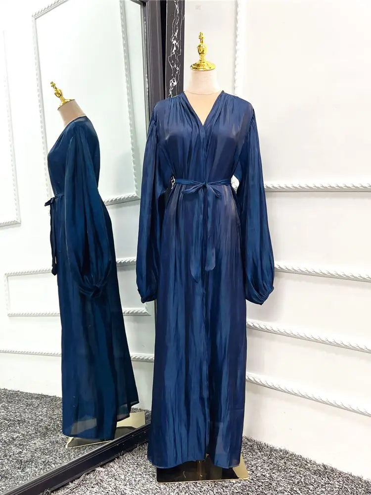 Saviig Kimono Style Kaftan Abaya for Women - Islamic Long Robe Dress