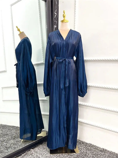 Saviig Kimono Style Kaftan Abaya for Women - Islamic Long Robe Dress