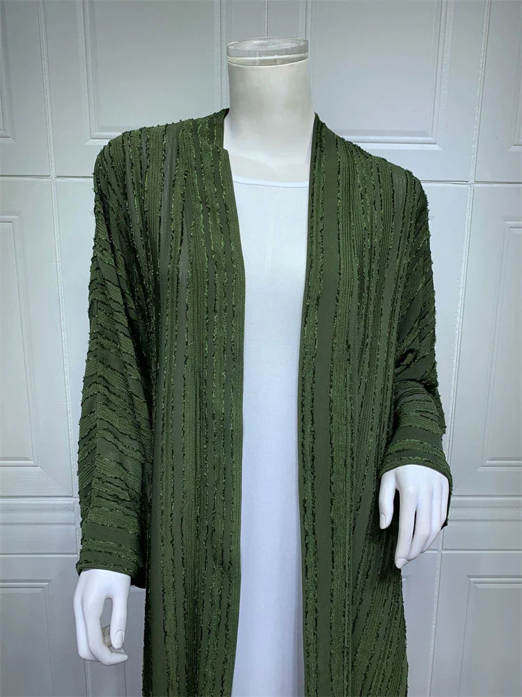 Saviig Ramadan Eid Mubarak Kaftan Robe Kimono Abaya Dress Muslim Women
