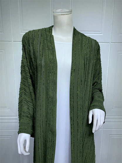 Saviig Ramadan Eid Mubarak Kaftan Robe Kimono Abaya Dress Muslim Women