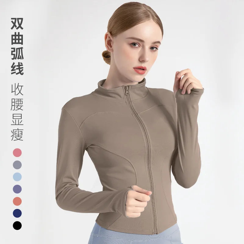 Saviig Women's Zip Fitness Jacket for Yoga & Gym - Warm Activewear for Winter