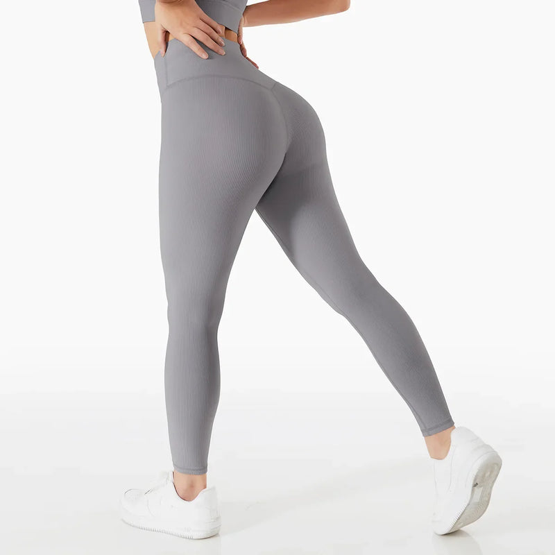 Saviig High Waist Seamless Push Up Yoga Leggings - Super Stretchy Fitness Workout Pants