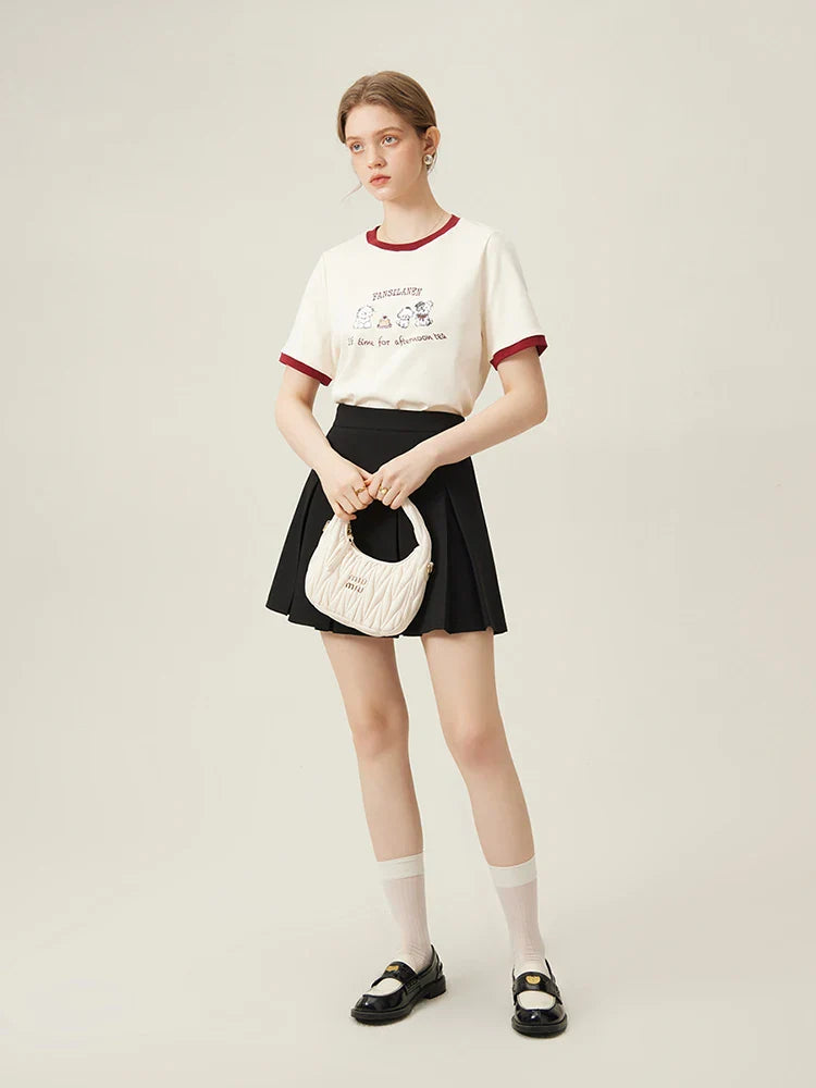 Saviig 100% Cotton Short Sleeve Women's O-Neck T-shirt - Spring 2024 Collection