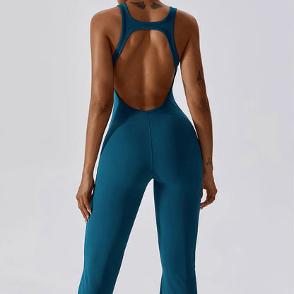 Saviig Women's Yoga Jumpsuit Fitness Romper Stretch Workout Bodysuit