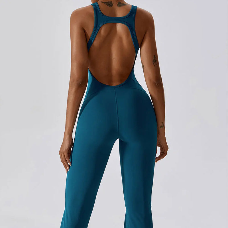 Saviig Women's Yoga Jumpsuit Fitness Romper Stretch Workout Bodysuit