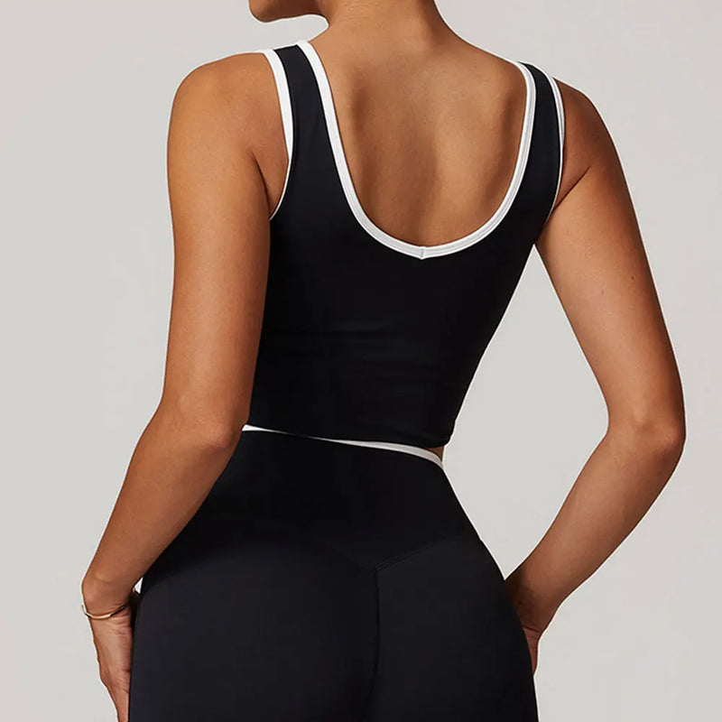 Saviig Push-Up Backless Sports Bra for Yoga Gym Fitness