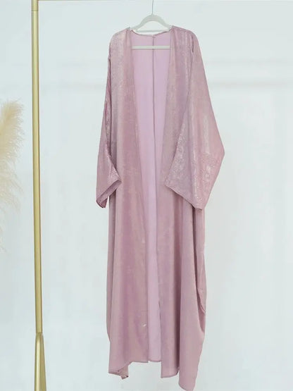 Saviig Shiny Satin Kimono Abaya Dubai Luxury 2024 - Muslim Women's Caftan