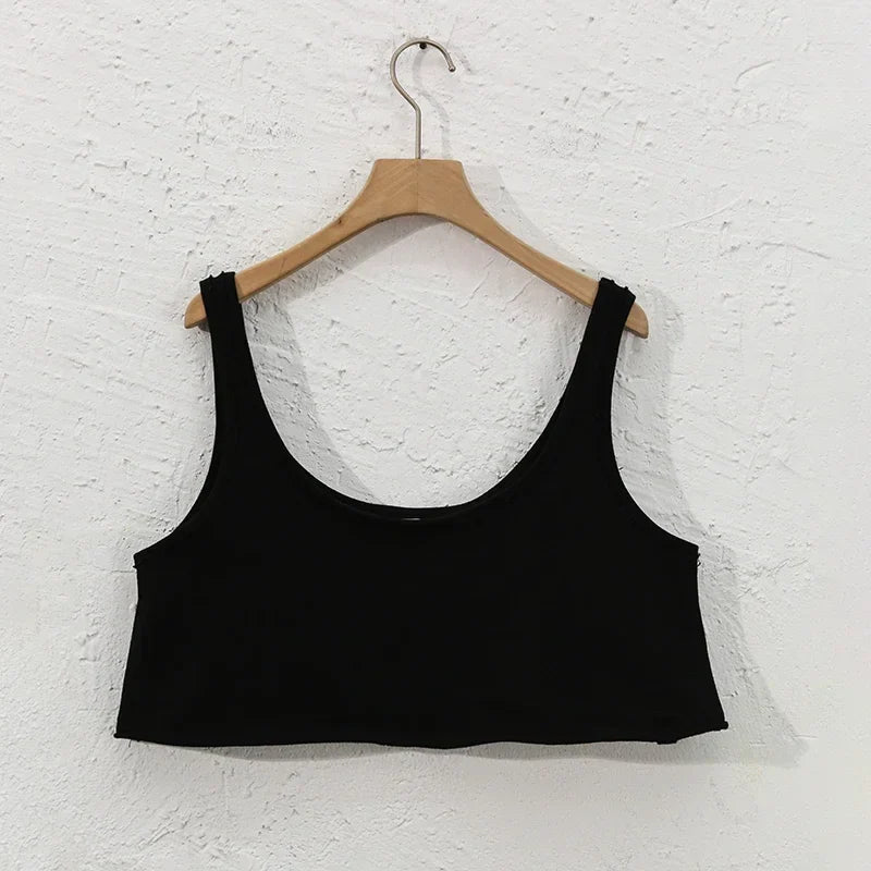 Saviig Backless Cotton Crop Top for Women - Summer 2025 Fashion