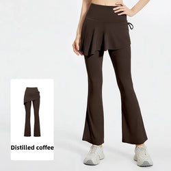 Saviig High-Waist Flared Culottes for Women with Hip Lift and Yoga Features