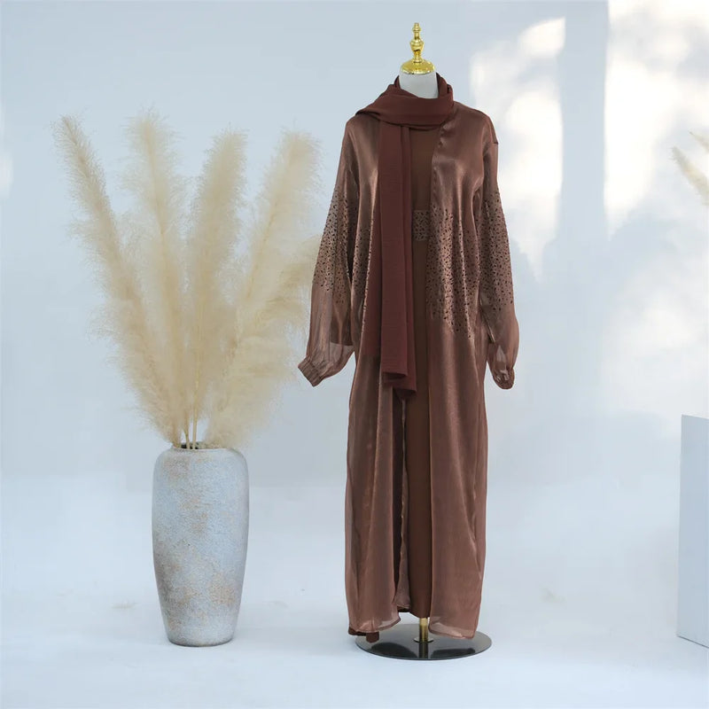 Saviig Ramadan Kaftan Abaya 2 Piece Set for Women
