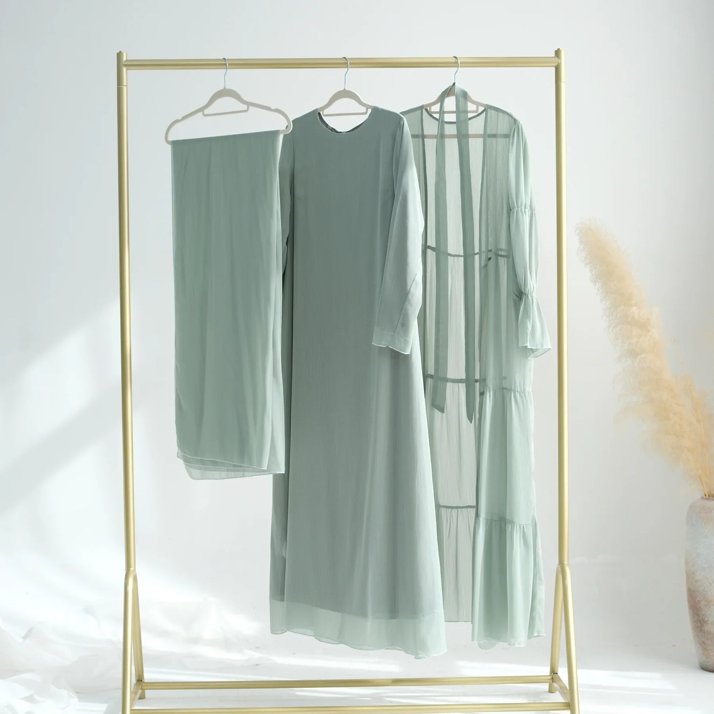 Saviig Chiffon Abaya Set for Modest Islamic Evening Parties