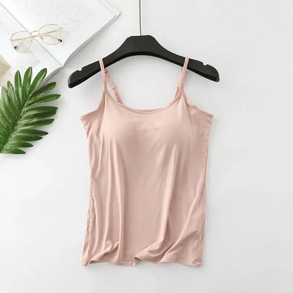 Saviig Seamless Padded Camisole Tank Top - Plus Size Slim Fit