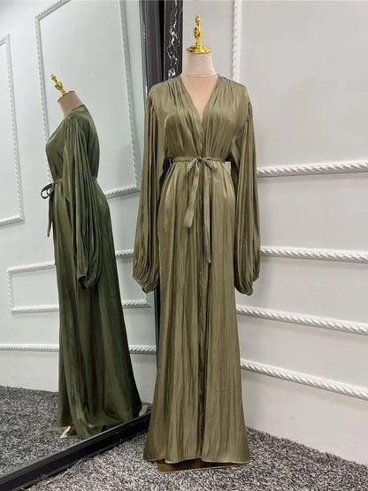 Saviig Kimono Style Kaftan Abaya for Women - Islamic Long Robe Dress