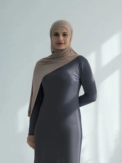 Saviig ModaL Cotton Inner Dress Abaya Damen Dubai Muslim Long Modest Hijab Robe